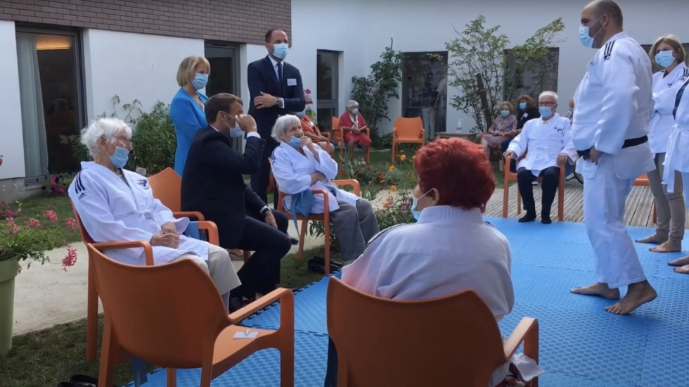 LE JUDO EN EHPAD MIS À L'HONNEUR SOUS LES YEUX DU PRÉSIDENT DE LA REPUBLIQUE